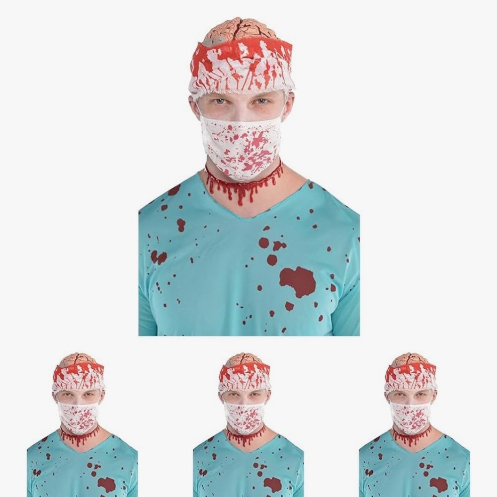 2pk Bloody Surgeon Mask